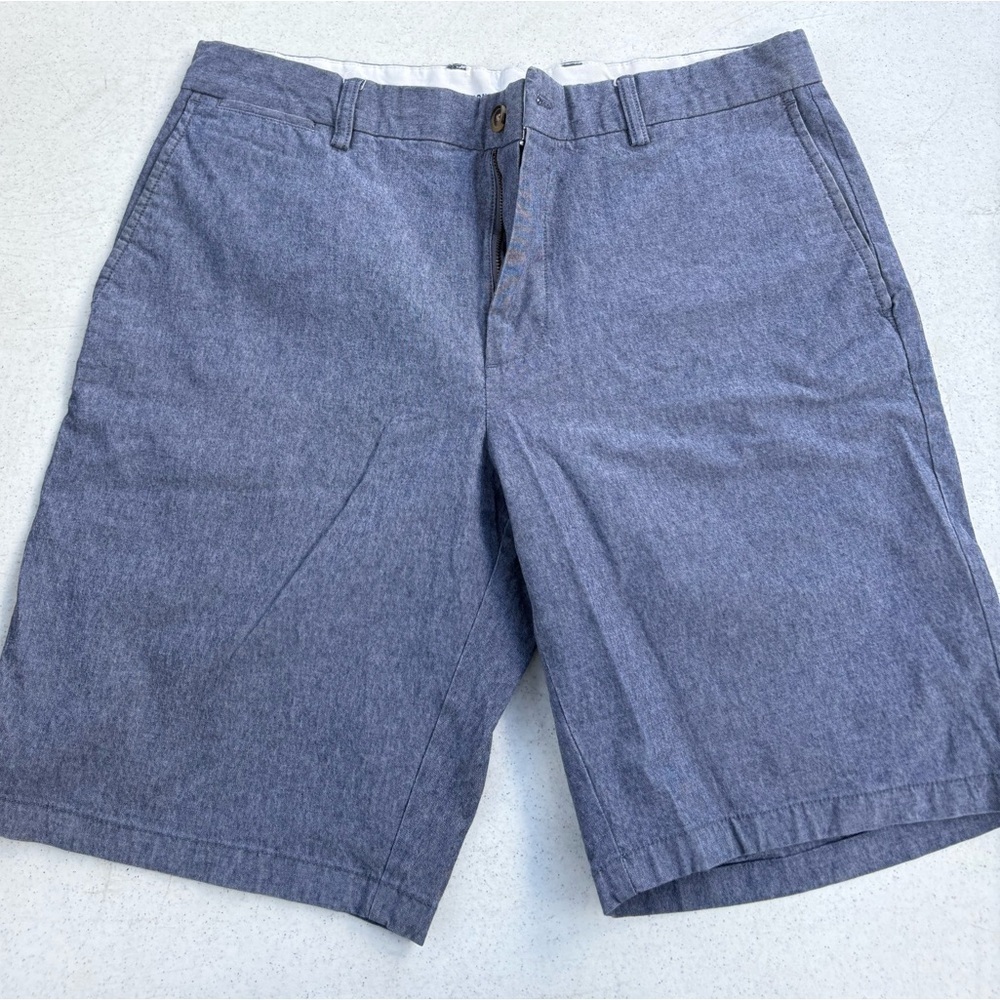 Old Navy Men's Heathered Blue Flat Front Shorts